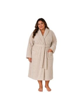 Barefoot Dreams CozyChic Adult Robe Stone White Size 3 Women’s 1X NWT Plush Spa